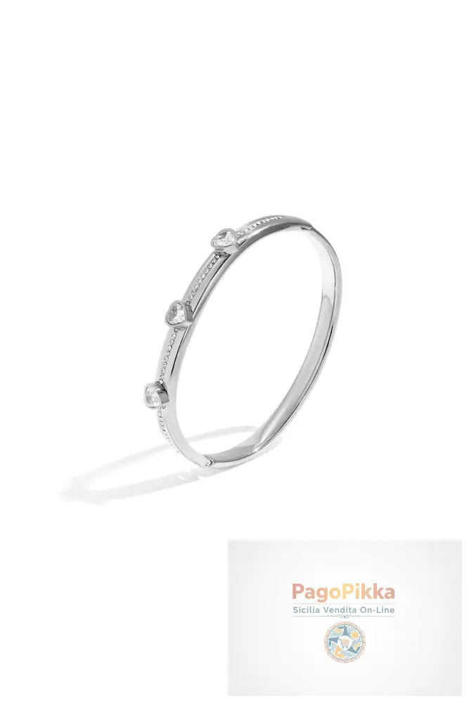 Braccialetti in acciaio inossidabile a forma di cuore, casual, quotidiani, semplici, gioielli da donna