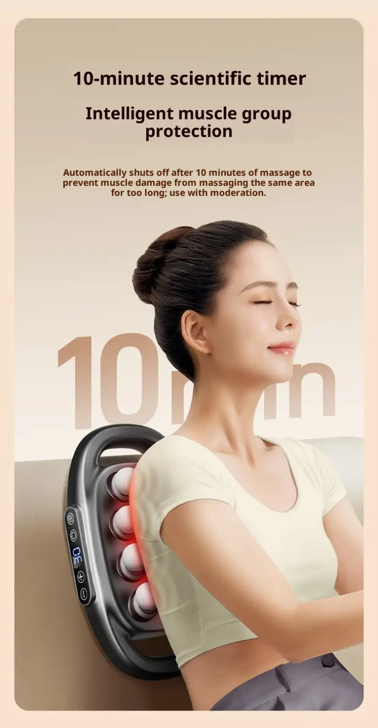 Muscle Relaxation Massager Multi-head Massage Gun Deep Tissue Body Fitness Muscle Electric Relax Massager For Back