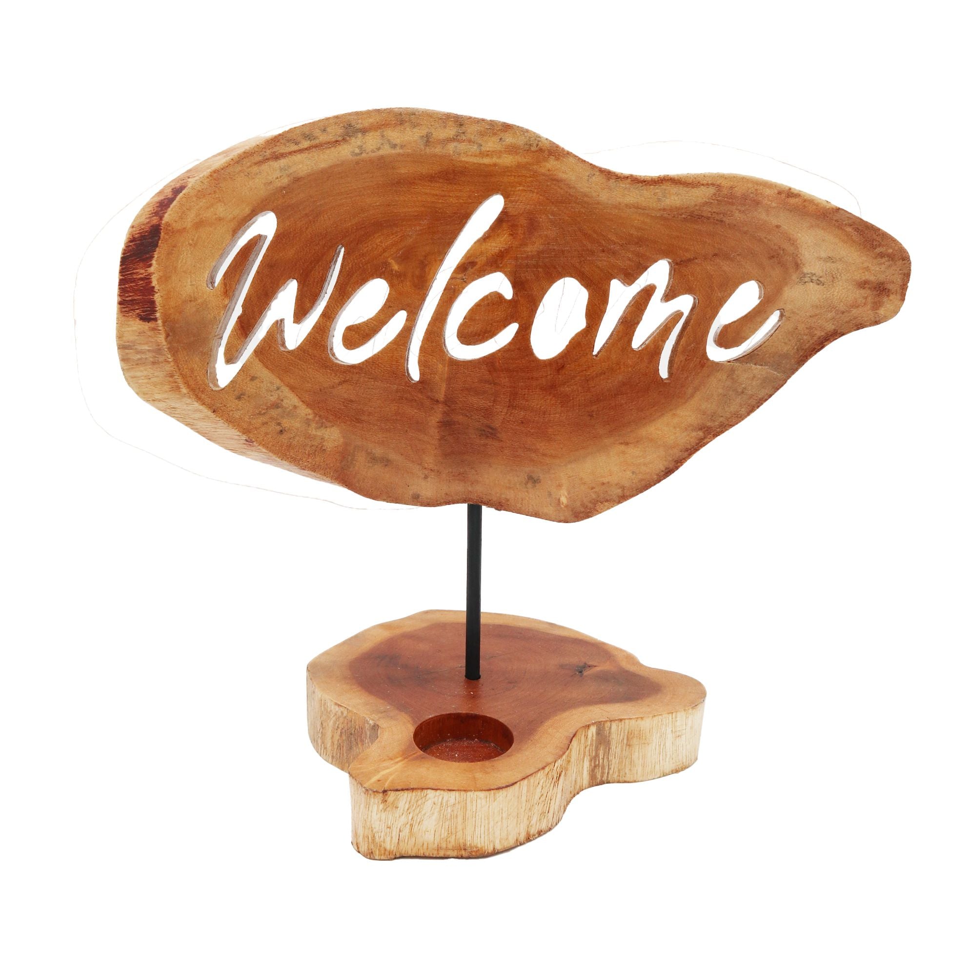 Candle Holder Sign - Welcome - Candle Holder Signs