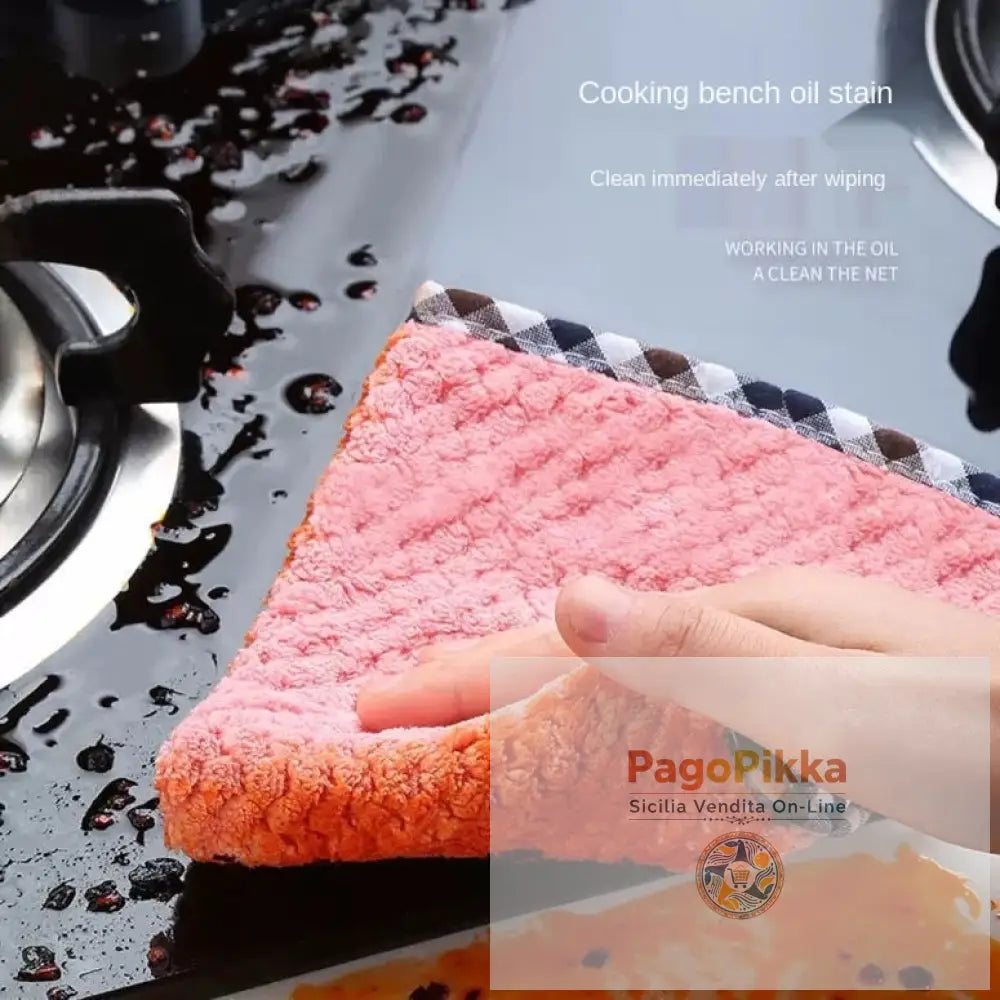 Canovaccio da cucina per piatti strofinaccio straccio da cucina antiaderente panno da tavola ispessito panno assorbente