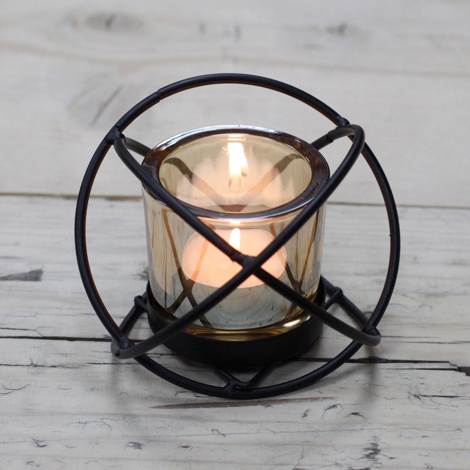 Centrepiece Iron Votive Candle Holder - 1 Cup Single Ball - Centerpiece Iron Votive Candle Holders