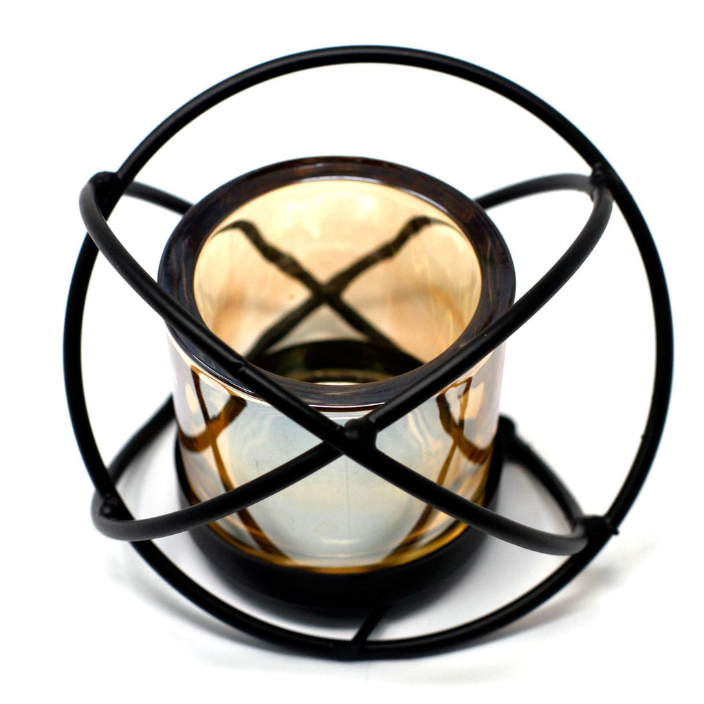 Centrepiece Iron Votive Candle Holder - 1 Cup Single Ball - Centerpiece Iron Votive Candle Holders
