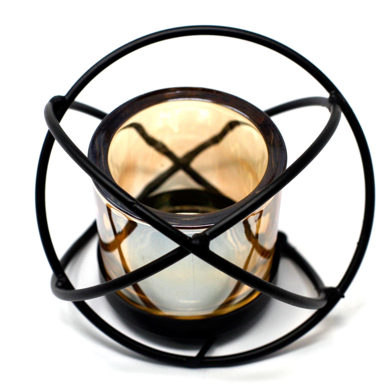 Centrepiece Iron Votive Candle Holder - 1 Cup Single Ball - Centerpiece Iron Votive Candle Holders