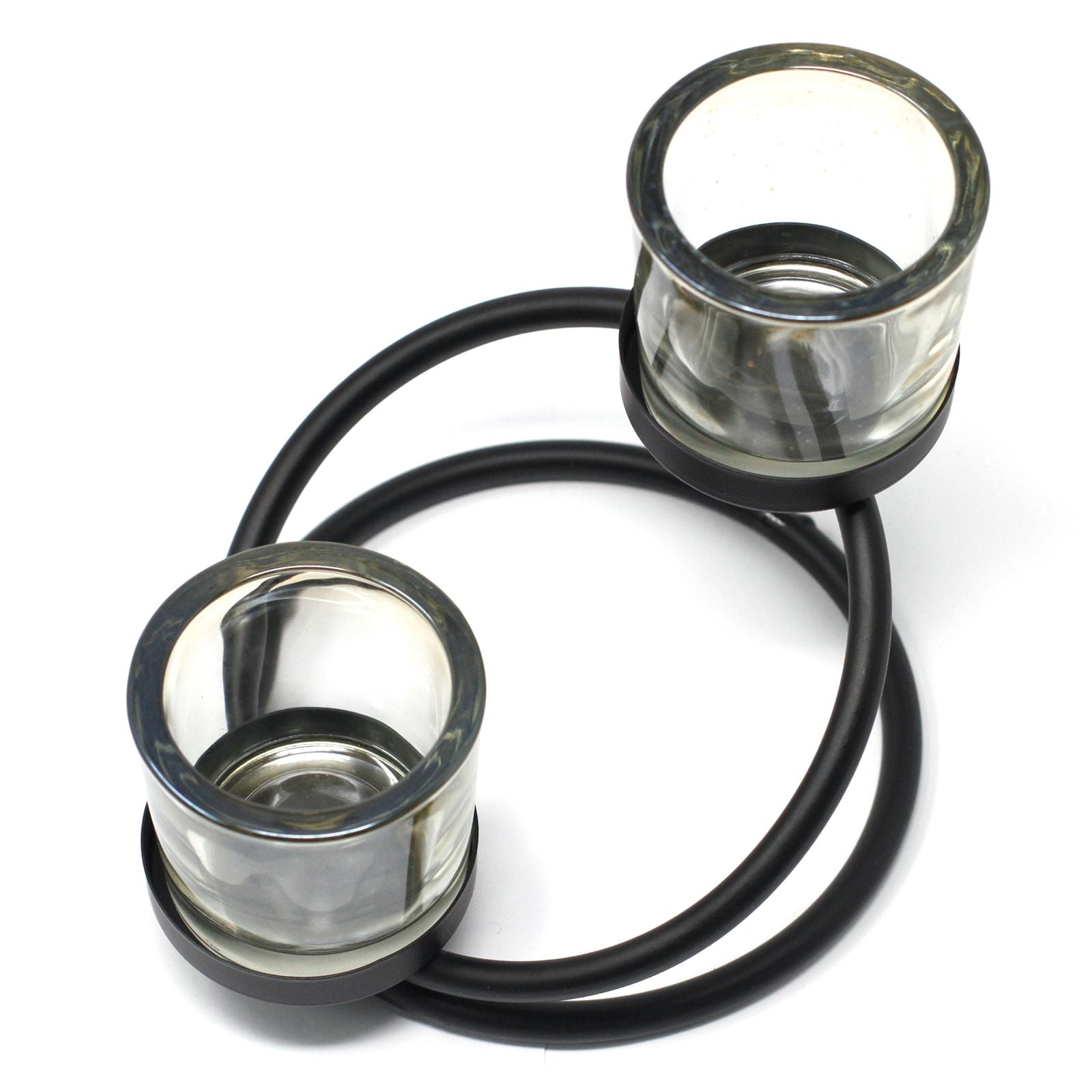 Centrepiece Iron Votive Candle Holder - 2 Cup Double Step - Centerpiece Iron Votive Candle Holders