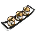 Centrepiece Iron Votive Candle Holder - 3 Cup Ledge - Centerpiece Iron Votive Candle Holders