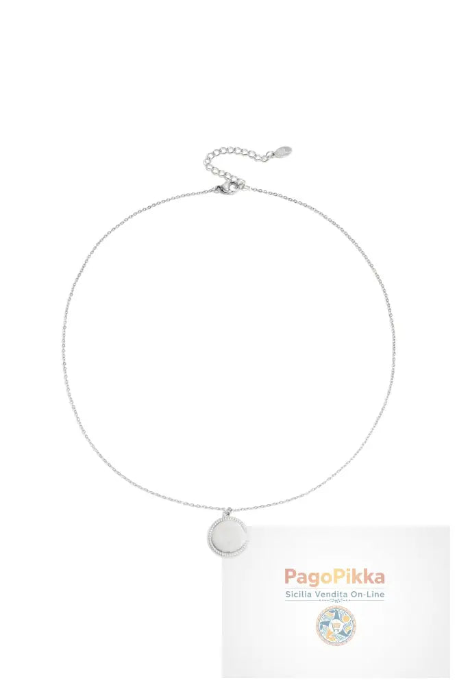 Collane con ciondolo in acciaio inossidabile, serie casual e semplice, gioielli da donna.