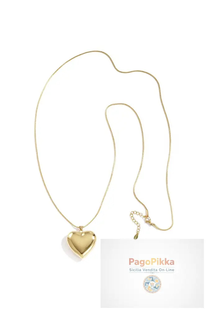 Collane lunghe in acciaio inossidabile con cuore, casual, quotidiane, semplici, gioielli da donna