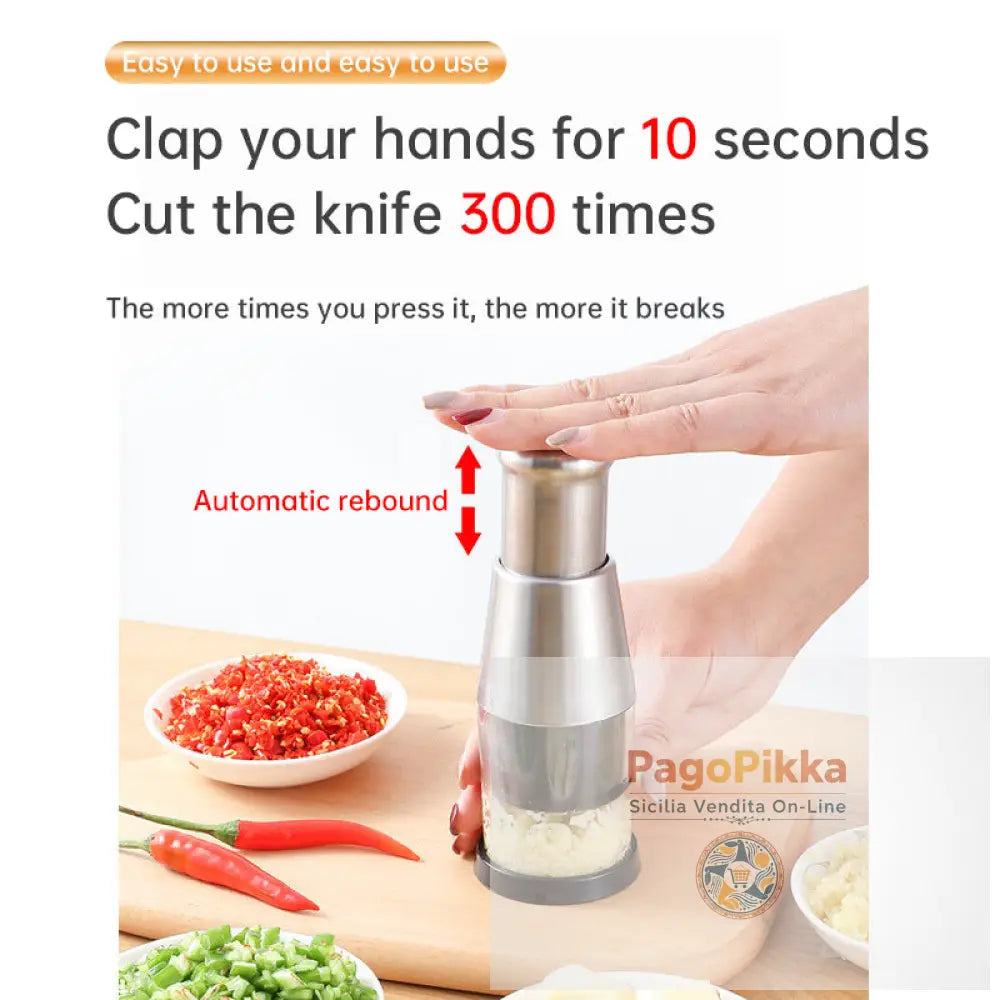 Coltello manuale per pacche acciaio inossidabile tutto acciaio pestello multifunzionale per aglio taglierina da cucina
