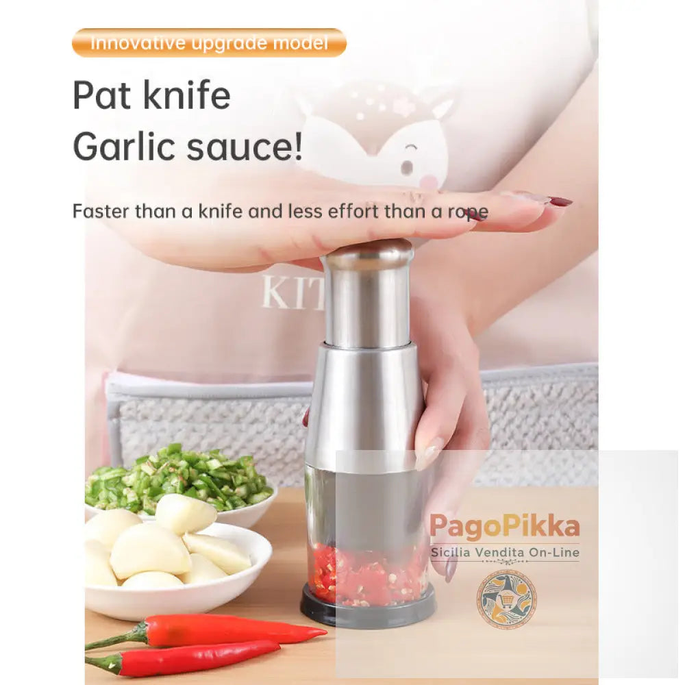 Coltello manuale per pacche acciaio inossidabile tutto acciaio pestello multifunzionale per aglio taglierina da cucina