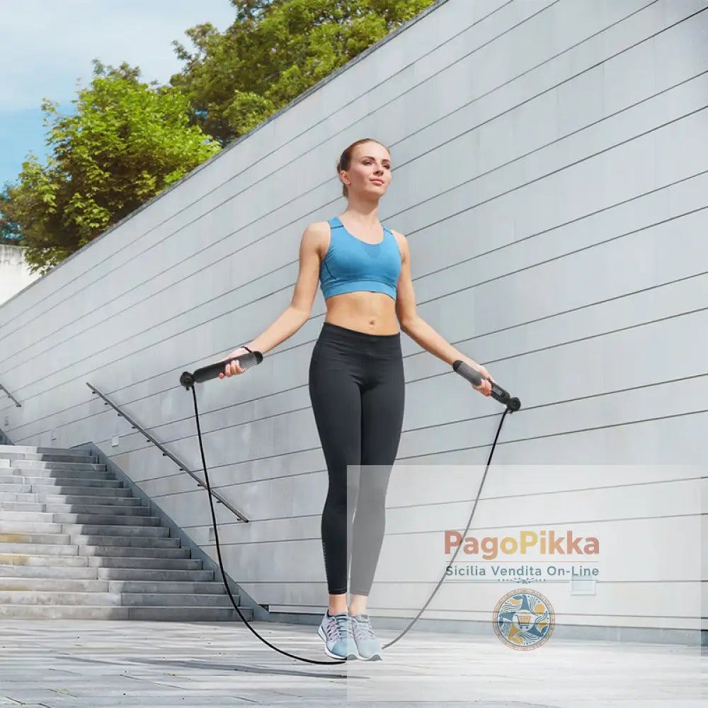 Corda da salto intelligente per conteggio - con display LCD per fitness in palestra domestica per adulti uomini donne