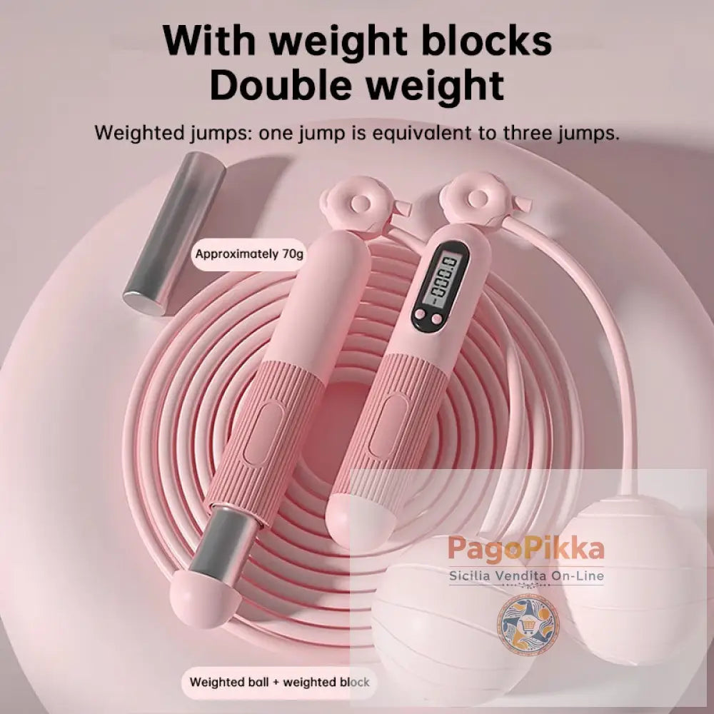 Corda da salto intelligente per conteggio - con display LCD per fitness in palestra domestica per adulti uomini donne