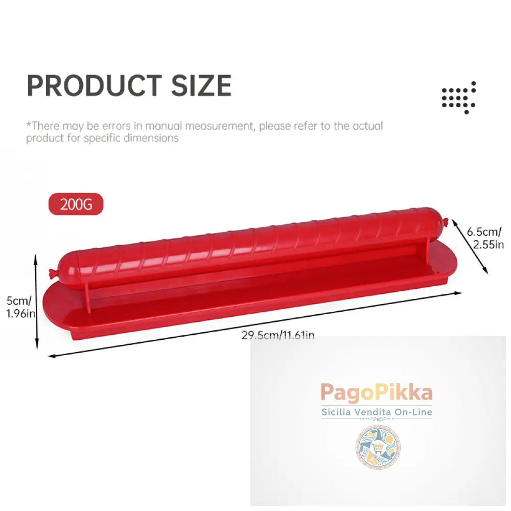 Cross - Groove Sausage & Hot Dog Slicer: Mesh di precisione accessorio ideale per la cucina. - red