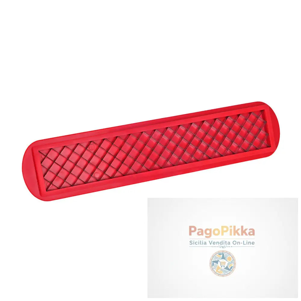 Cross - Groove Sausage & Hot Dog Slicer: Mesh di precisione accessorio ideale per la cucina. - red