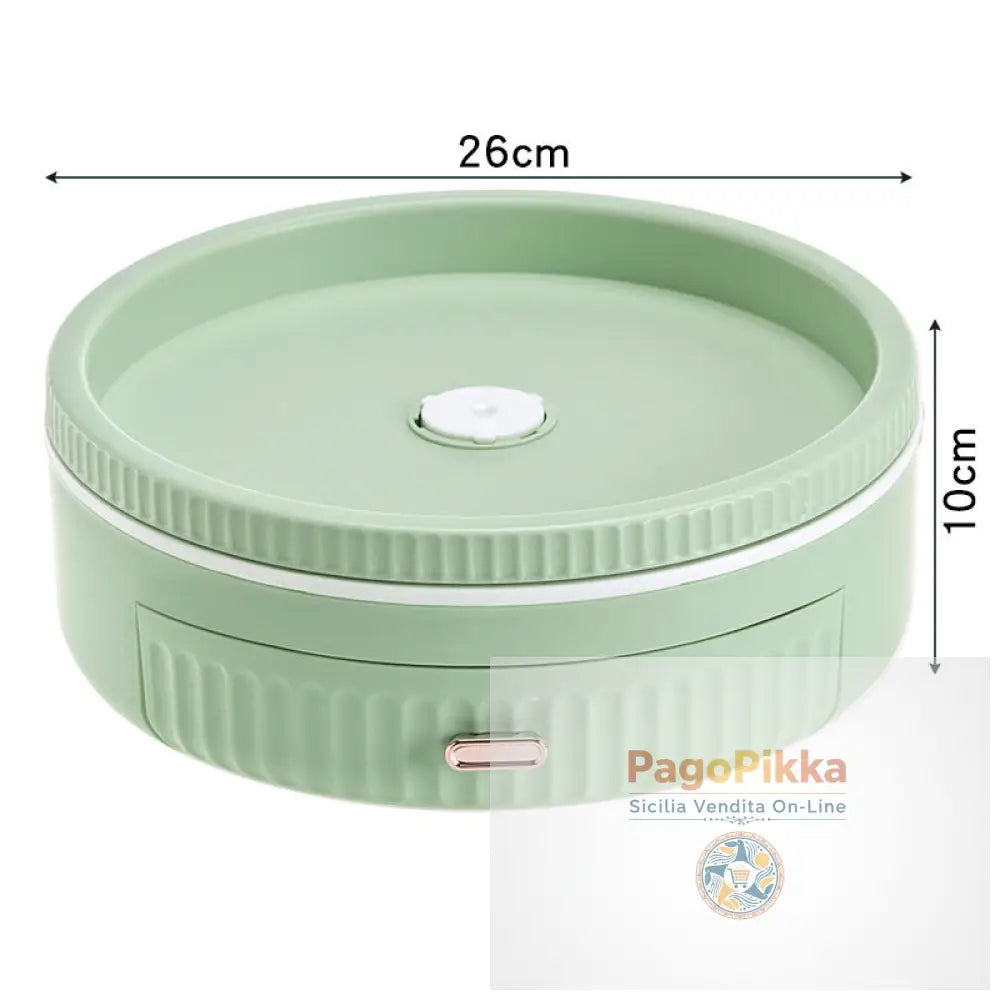 Cucina Scaffale rotante multifunzionale Portaspezioni rotante Tavolo per conservare cosmetici - Green