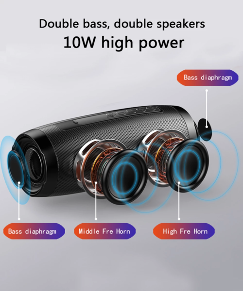 Altoparlante stereo Bluetooth portatile senza fili con luce LED --  Wireless Portable Bluetooth Stereo Speaker with LED Light