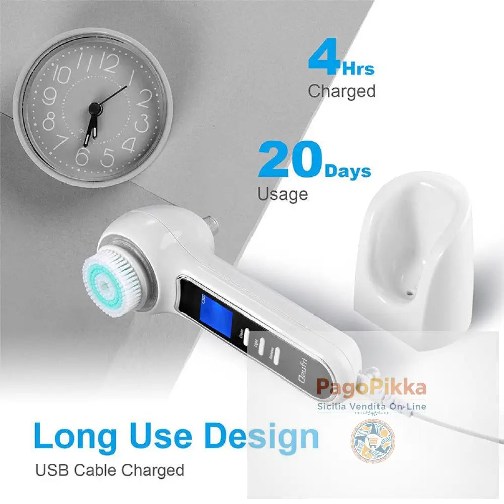 Detergente Viso Elettrico 3 In 1 Macchina Sonic Vibration Spazzola Facciale Spray Impermeabile