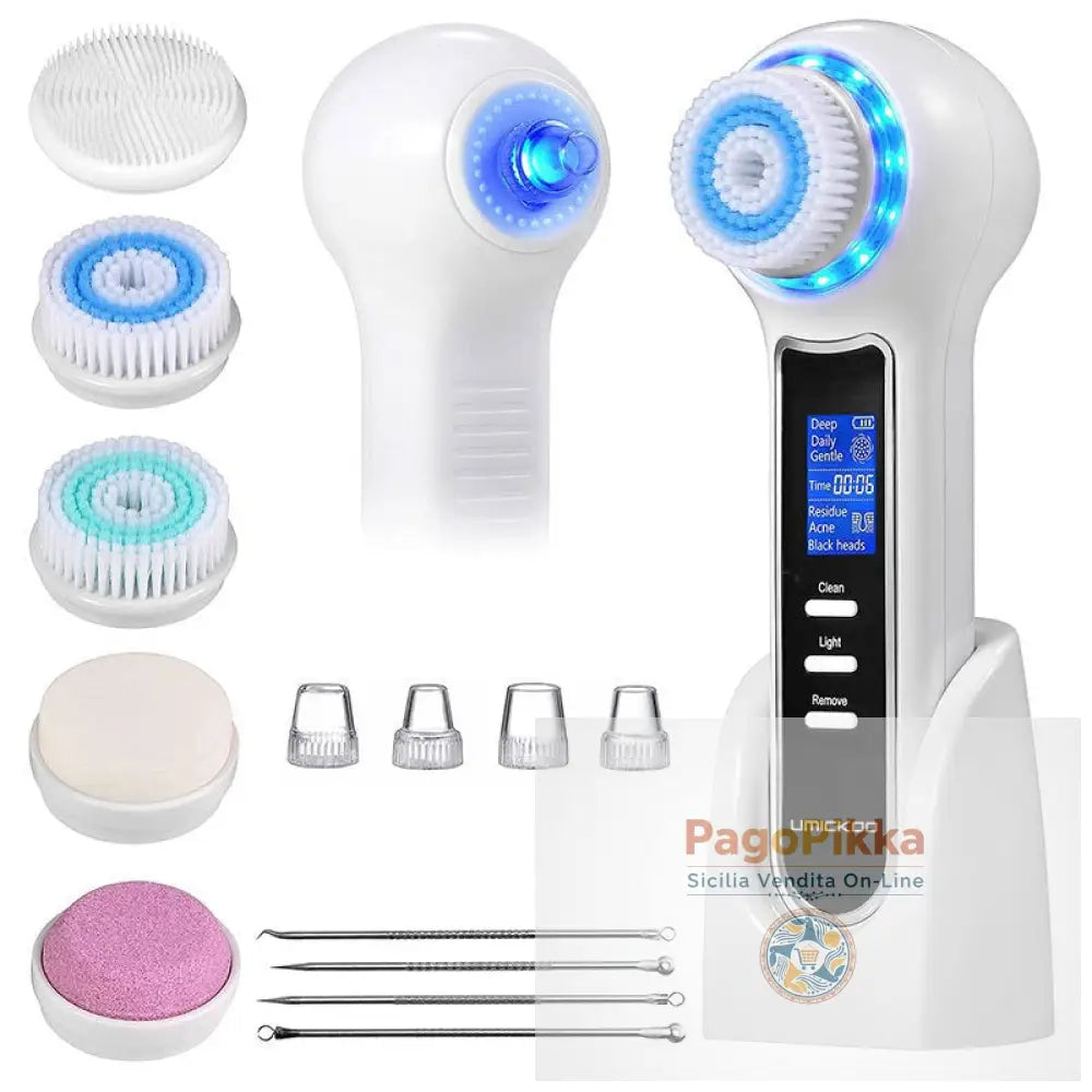 Detergente Viso Elettrico 3 In 1 Macchina Sonic Vibration Spazzola Facciale Spray Impermeabile