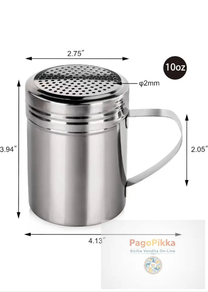 Dispenser per polvere di acciaio inossidabile 304 127 fori manico curvo condimento per barbecue accessori da cucina