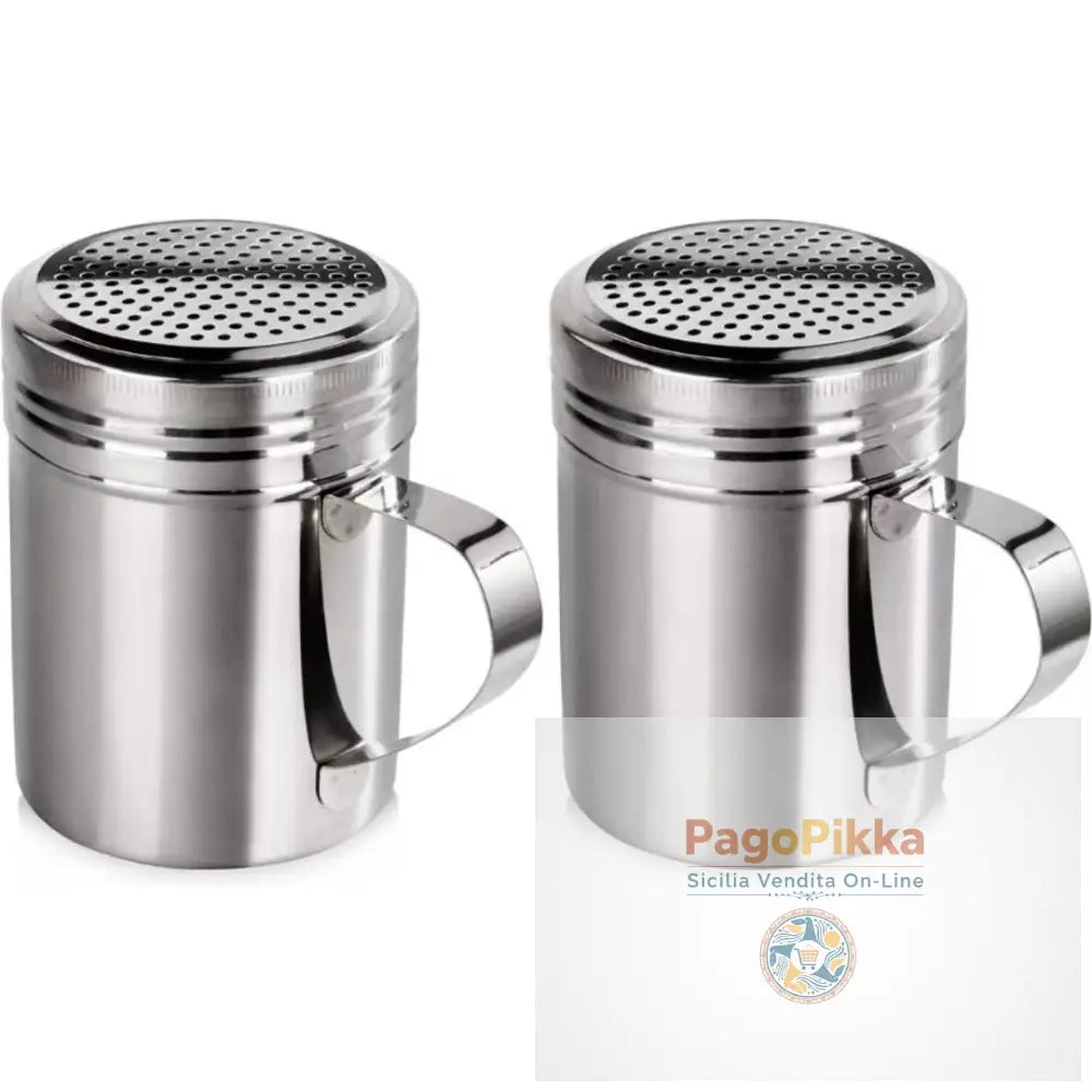 Dispenser per polvere di acciaio inossidabile 304 127 fori manico curvo condimento per barbecue accessori da cucina