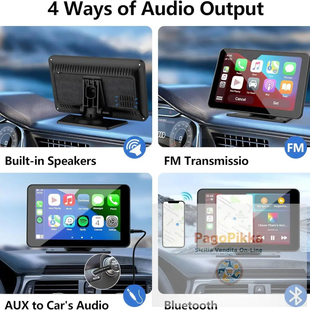 Dispositivo di navigazione con proiezione Android multimediale per lettore MP5 Bluetooth per auto portatile wireless