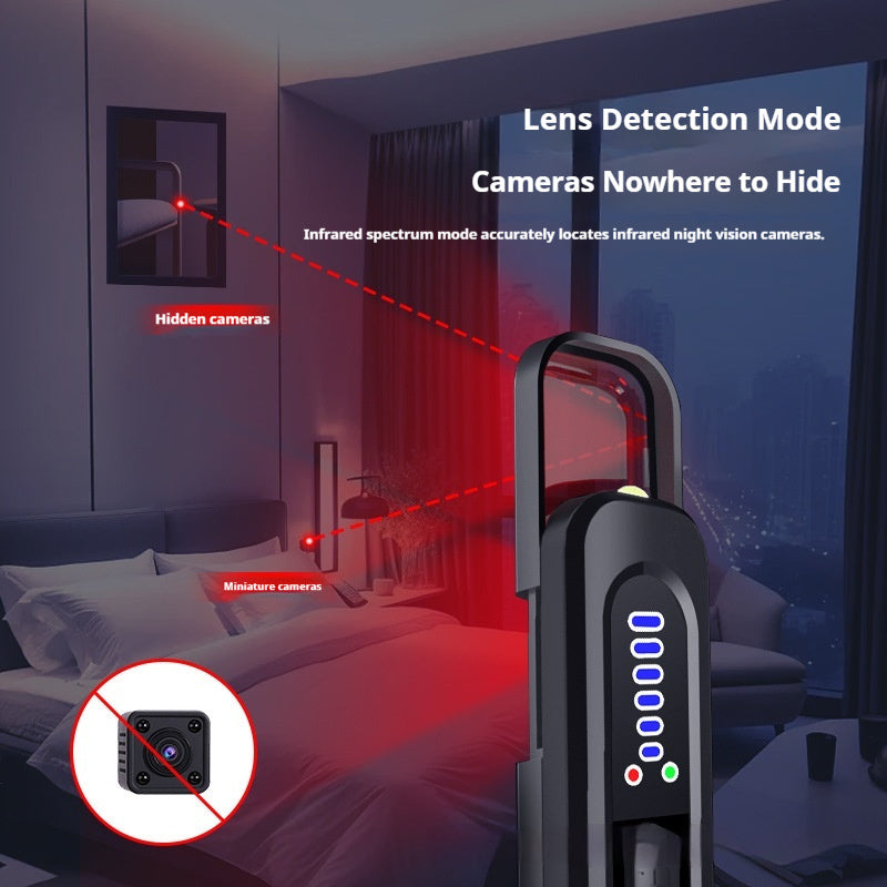 Rilevatore Telecamere Spia con Allarme Audio-Visivo - Anti-Spionaggio Hotel