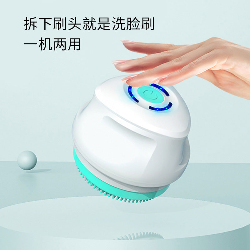 Electric Bath Brush Massage Cleaner Face Washer Waterproof Bath Brush Multi-functional Long Handle Back Rubbing Bath