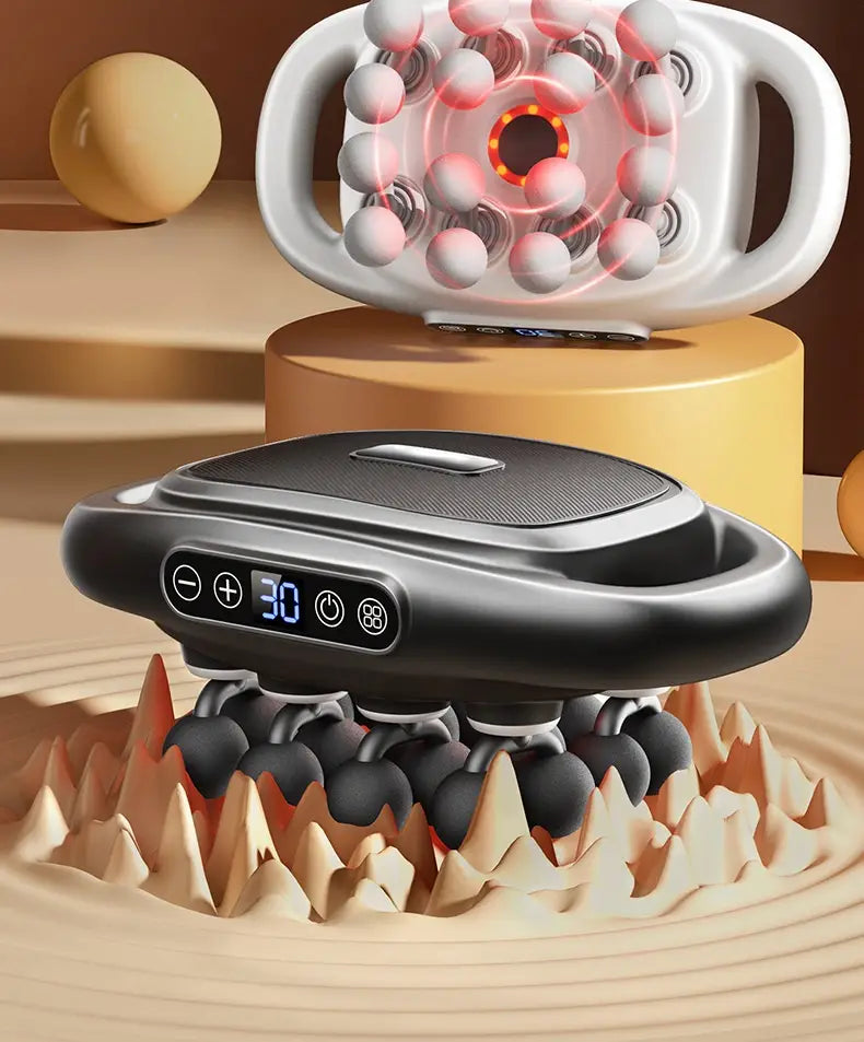 Muscle Relaxation Massager Multi-head Massage Gun Deep Tissue Body Fitness Muscle Electric Relax Massager For Back