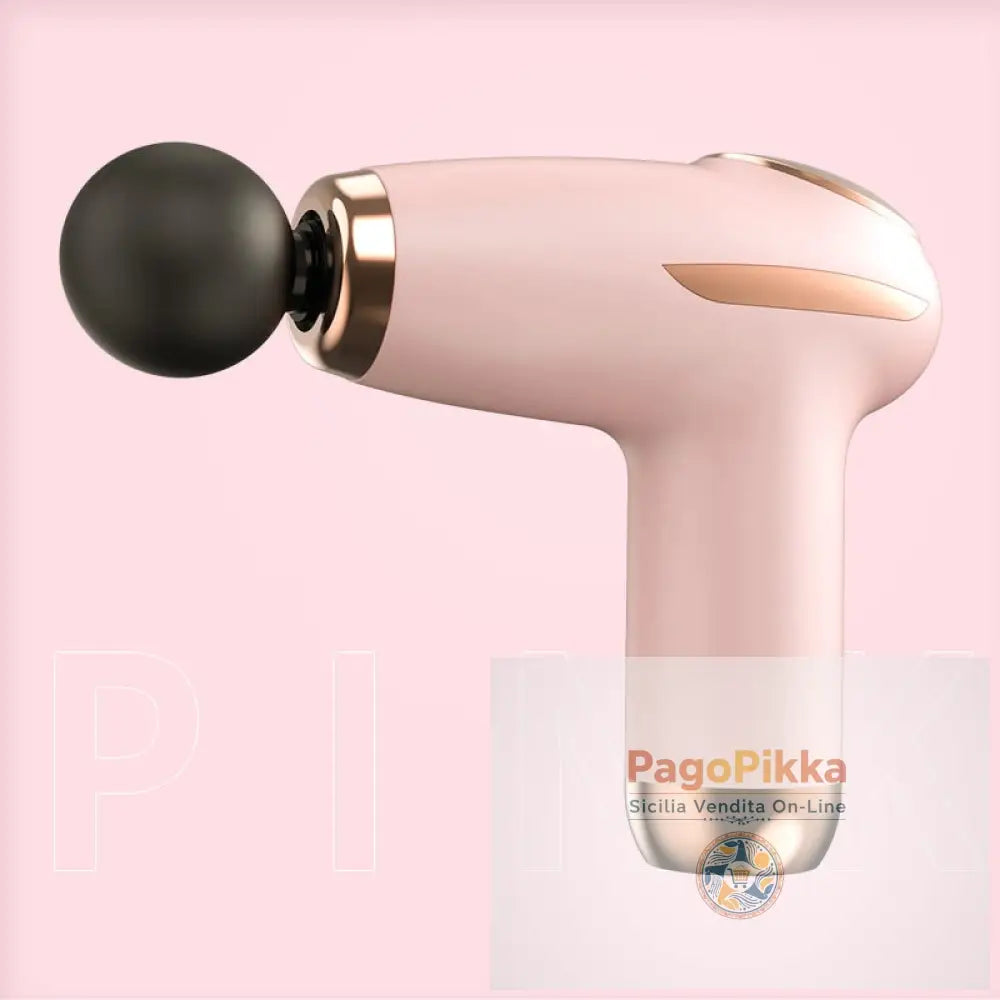 Fascia Gun Home Massaggio Muscolare Portatile Mini Massaggiatore Mini Fascia Tascabile Terapia con Armi Yoga - Pink