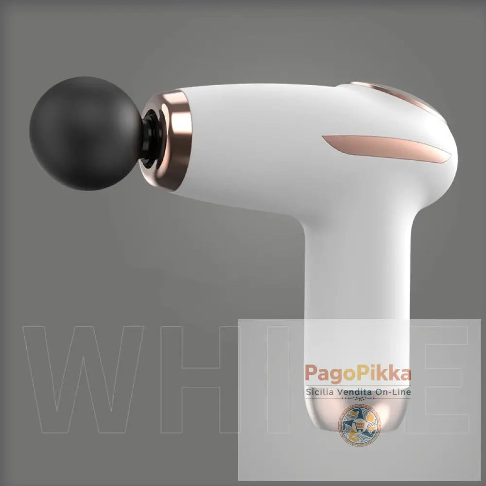 Fascia Gun Home Massaggio Muscolare Portatile Mini Massaggiatore Mini Fascia Tascabile Terapia con Armi Yoga - White