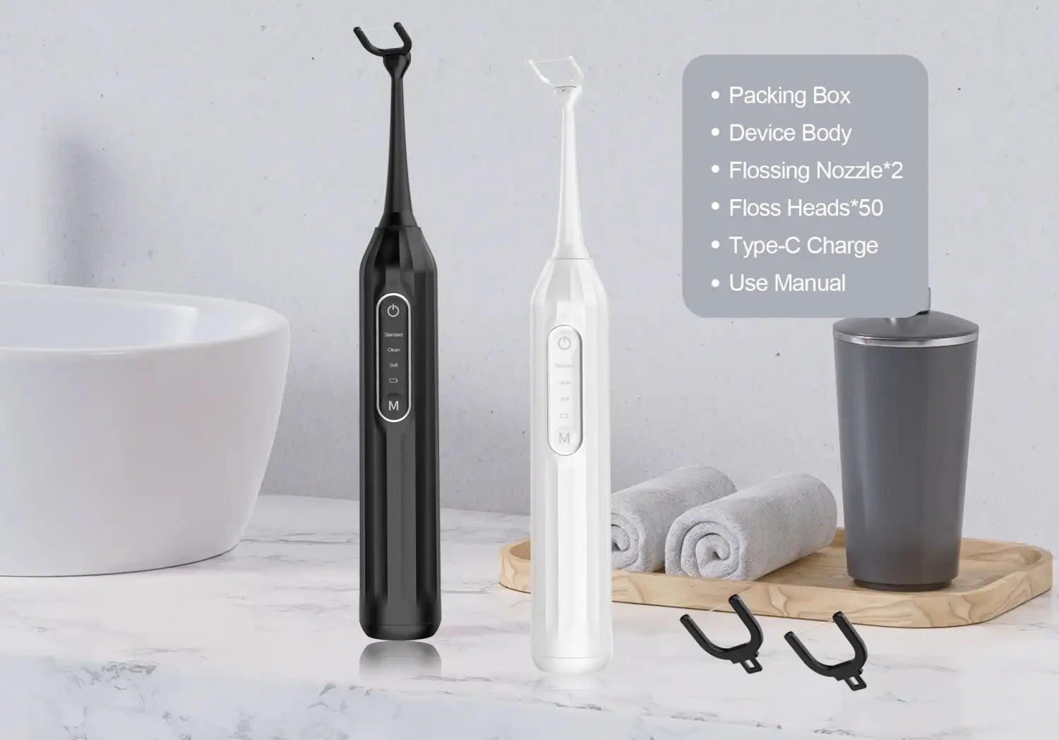Filo interdentale elettrico Igiene orale Pulizia dei denti Filo interdentale Electric Flosser Oral Hygiene Care Teeth