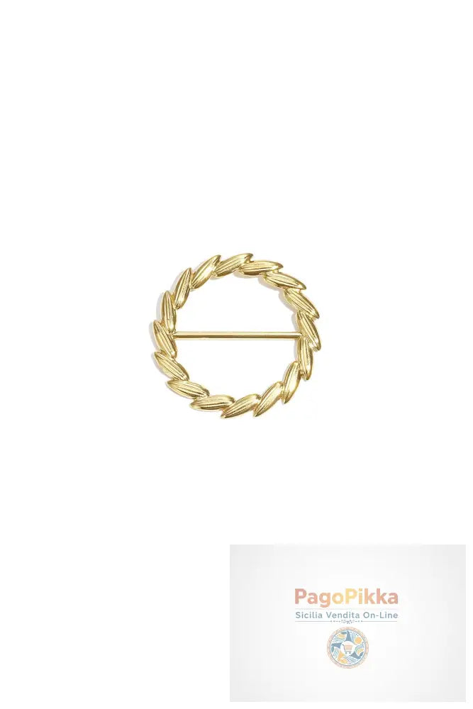 Fermaglio per sciarpa di seta circolare in acciaio inossidabile casual, accessori quotidiani