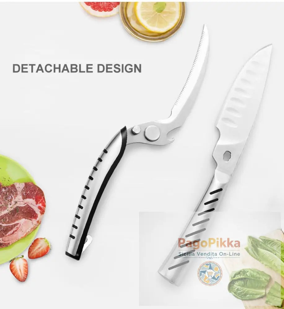 Forbici da cucina XITUO multifunzione forbici in acciaio inox ossa di pollo forbici forbici da mostro coltello da chef