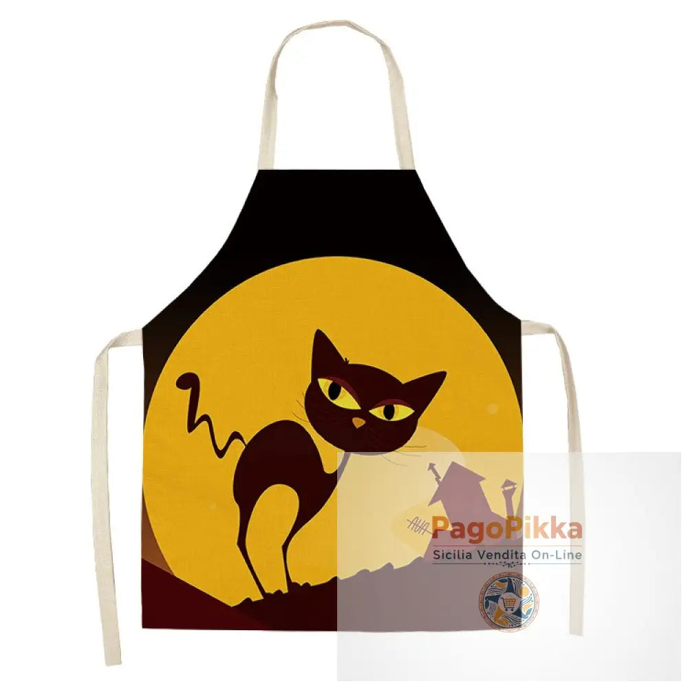 Grembiuli da cucina per gatti per donne Bavaglini in cotone Lino Pulizia domestica Aperitivi da cucina casalinga