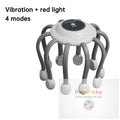 Head Massager Vibration Relaxation Sleep Scalp Stress Relax Electric Octopus Head Massager - White standard