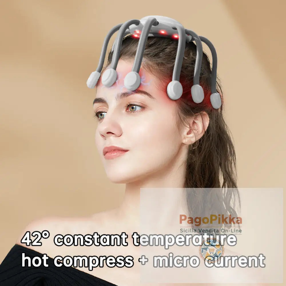 Head Massager Vibration Relaxation Sleep Scalp Stress Relax Electric Octopus Head Massager