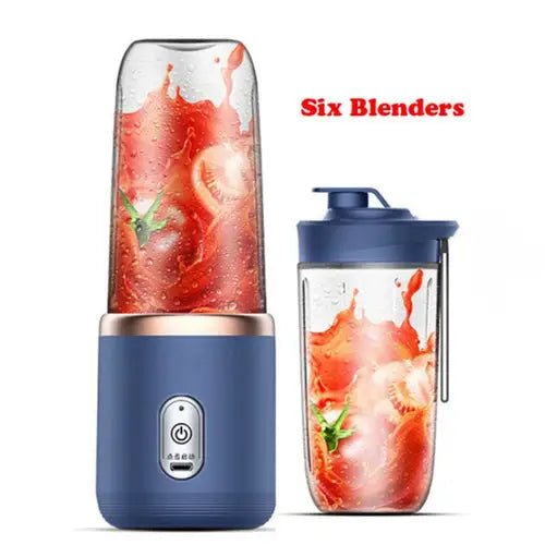 High Quality Twin Gear Portable Juice Blender - Blue