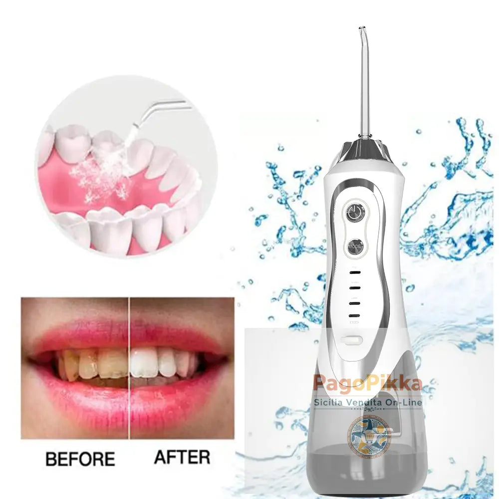 Idropulsore orale portatile ad alta frequenza per pulizia dentale idropulsore elettrico manuale per uso domestico
