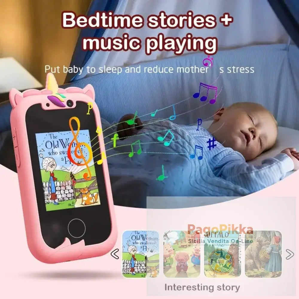 Kids Smart Phone Camera Toys Touchscreen Learning Toy for 3-12 Year Old Boys Girls Phone MP3 Player Christmas Birthday