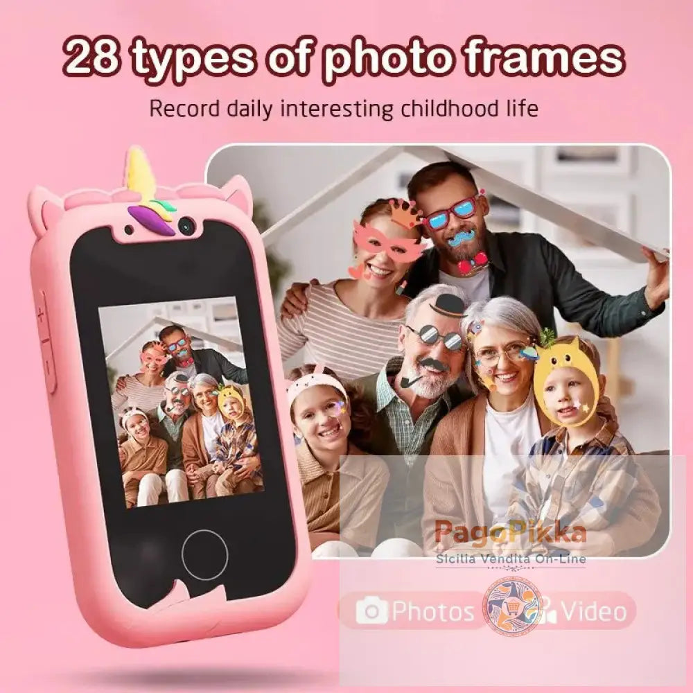 Kids Smart Phone Camera Toys Touchscreen Learning Toy for 3-12 Year Old Boys Girls Phone MP3 Player Christmas Birthday