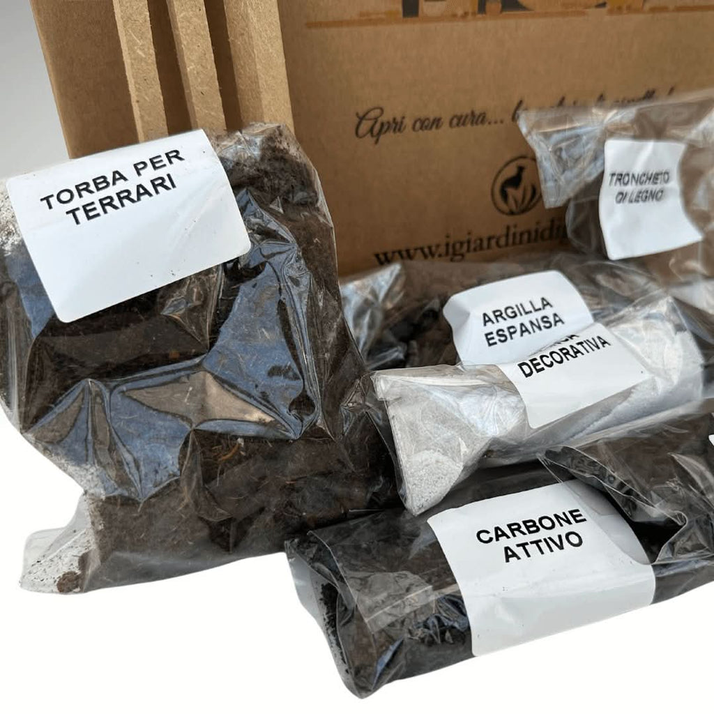 Kit Terrarium Grande Ø18 × 25 cm – Extra, Senza Piante | Made in Italy