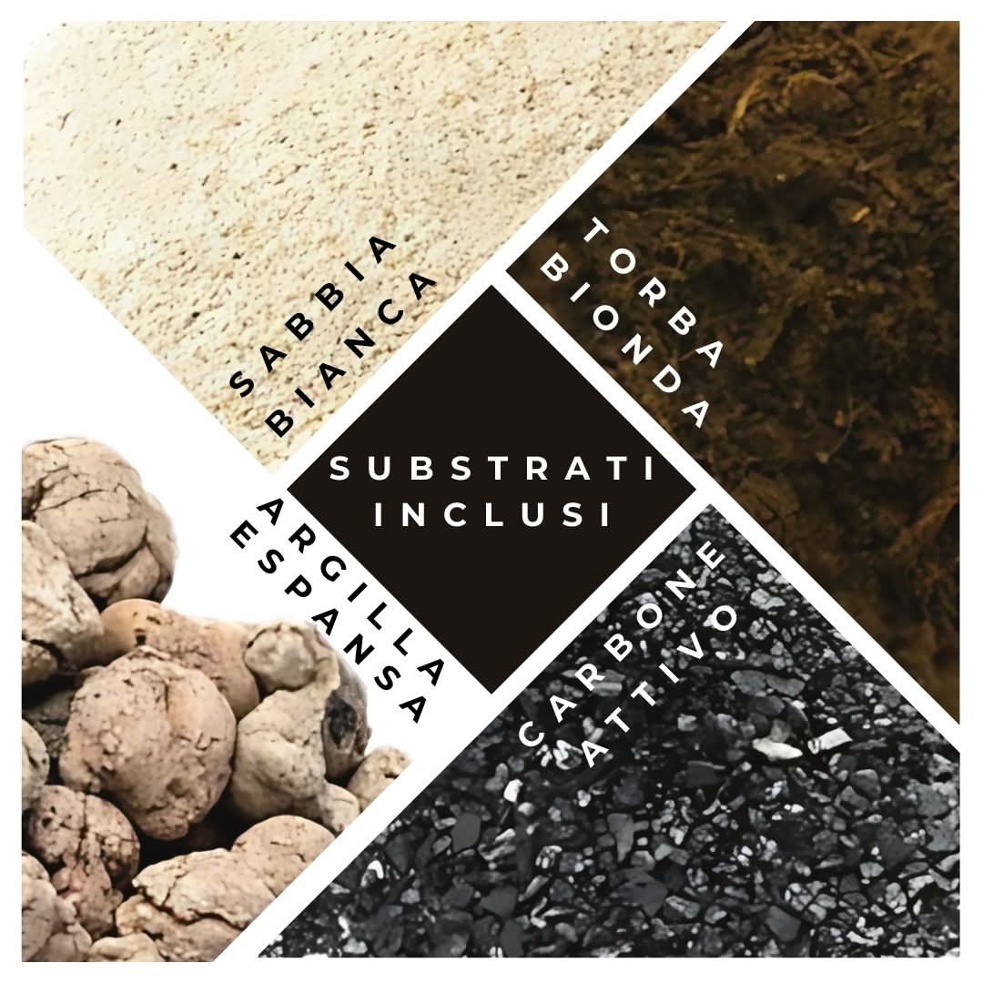 Kit Terrarium Grande Ø18 × 25 cm – Extra, Senza Piante | Made in Italy