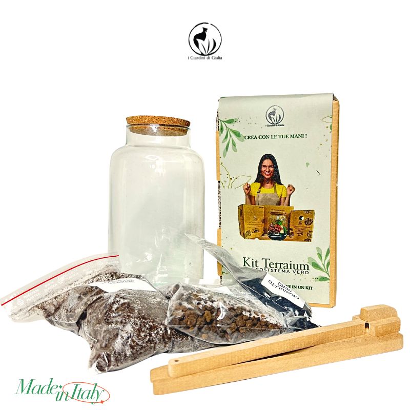 Kit Terrarium Piccolo 23×12Ø cm – Senza Piante | Made in Italy