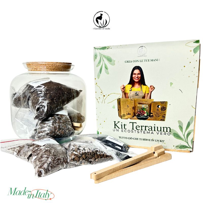 Kit Terrarium Grande Ø18 × 25 cm – Extra, Senza Piante | Made in Italy