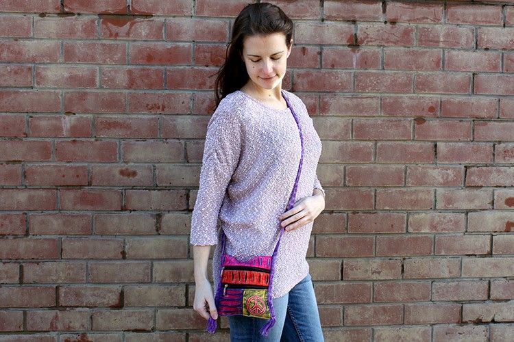 kleine ethnische Umhängetaschen Peace - kleine ethnische Umhängetaschen