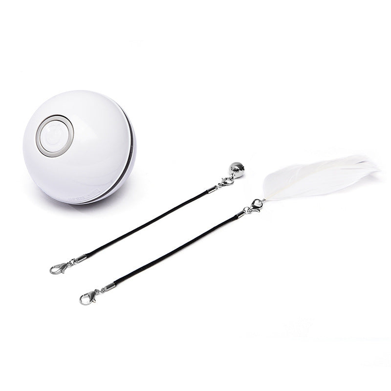 LED Laser Elettronico Rotolamento Animale Domestico Divertente Gatto Palla Giocattolo - WhiteRecharge - ACCESSORI