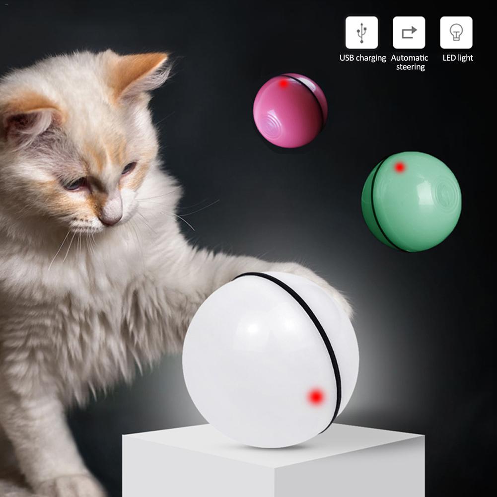 LED Laser Elettronico Rotolamento Animale Domestico Divertente Gatto Palla Giocattolo - ACCESSORI PER ANIMALI