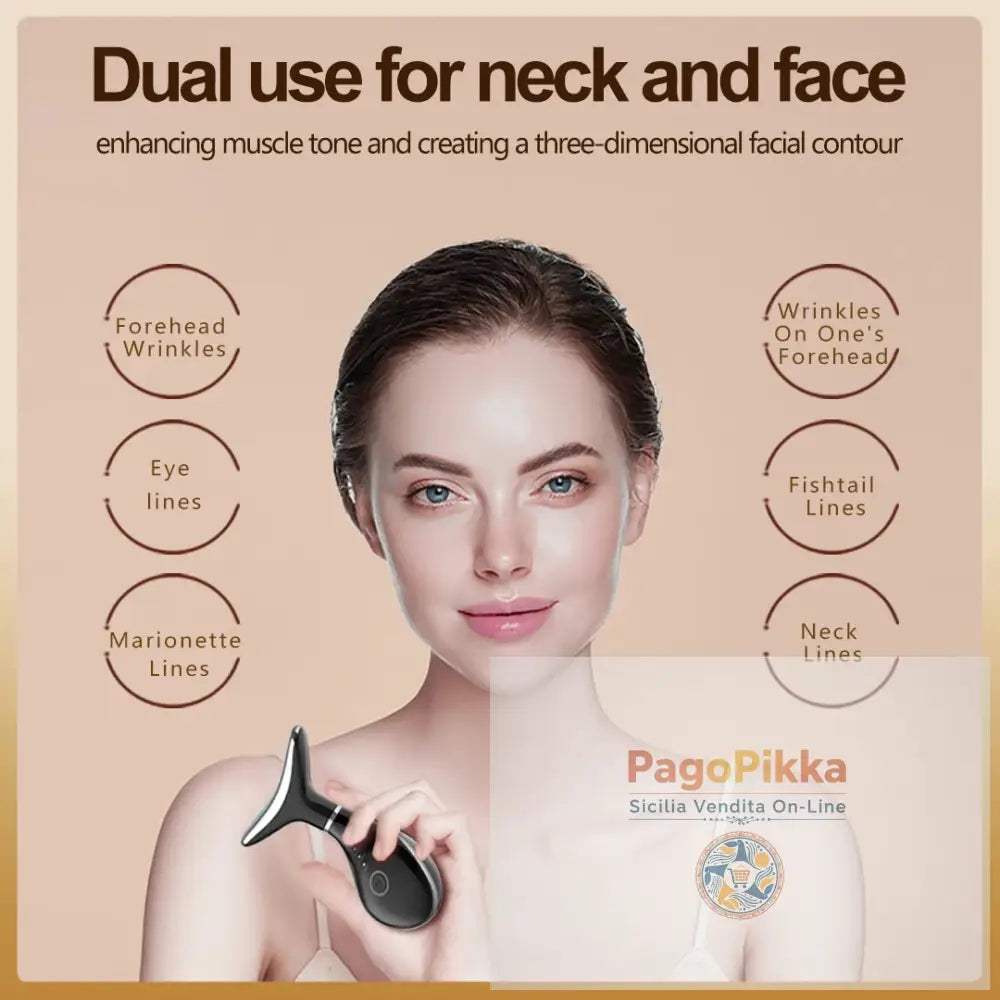 Macchina EMS per il lifting del collo e del viso Massaggiatore per il rassasiamento della pelle a 3 colori LED Photon