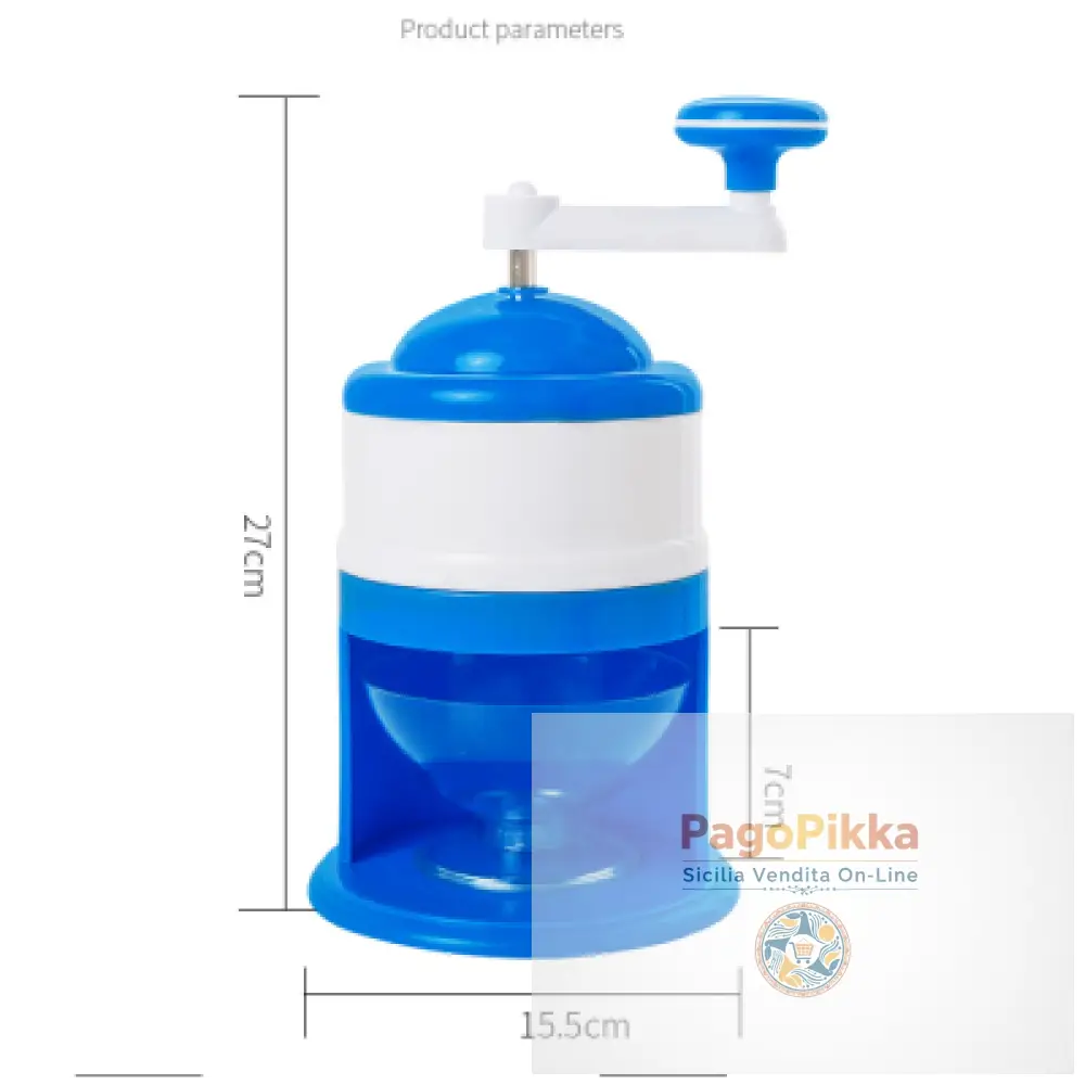 Manuale in cucina Mini frullati domestici Macchina del ghiaccio rasato Rompighiaccio a mano - Blue