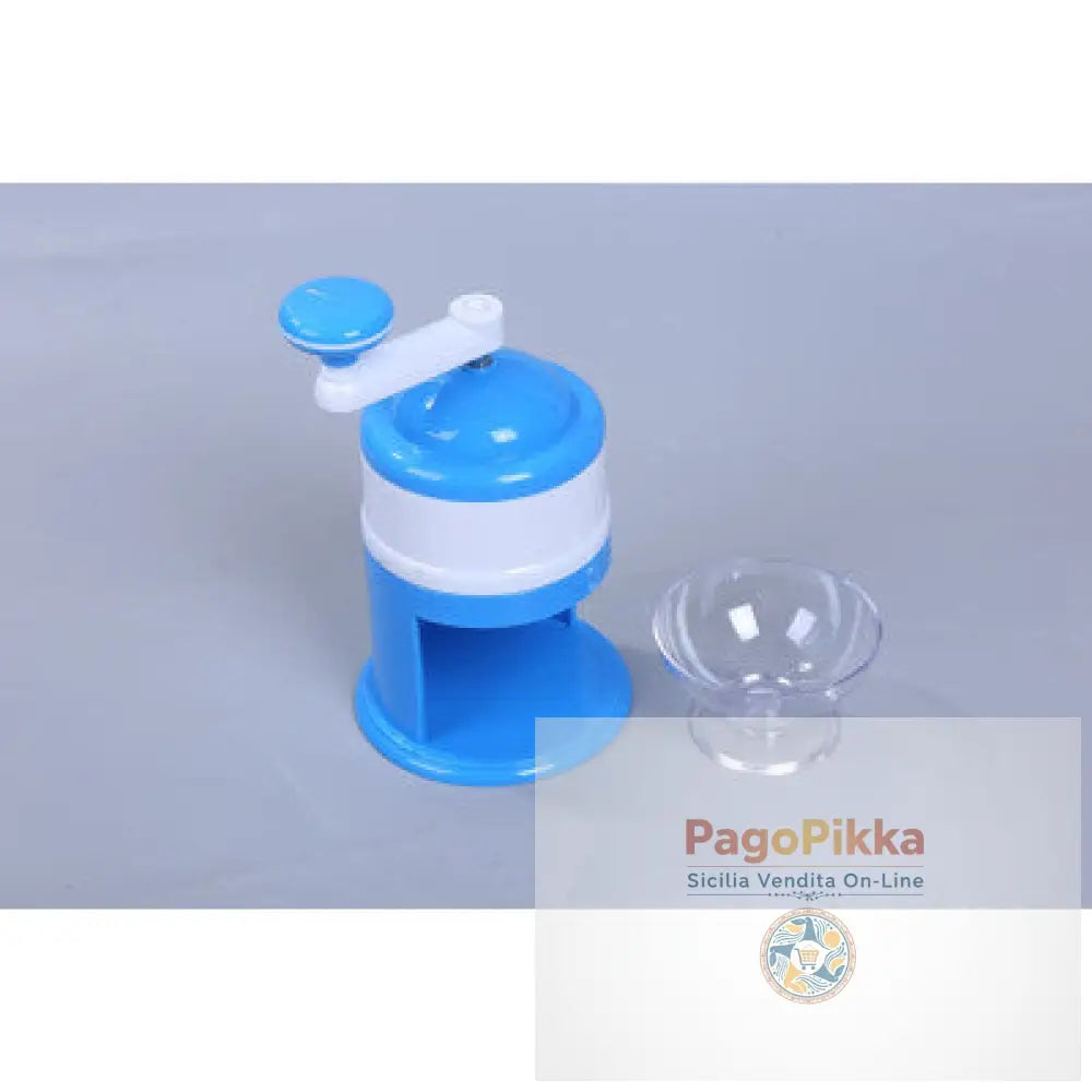 Manuale in cucina Mini frullati domestici Macchina del ghiaccio rasato Rompighiaccio a mano - Blue