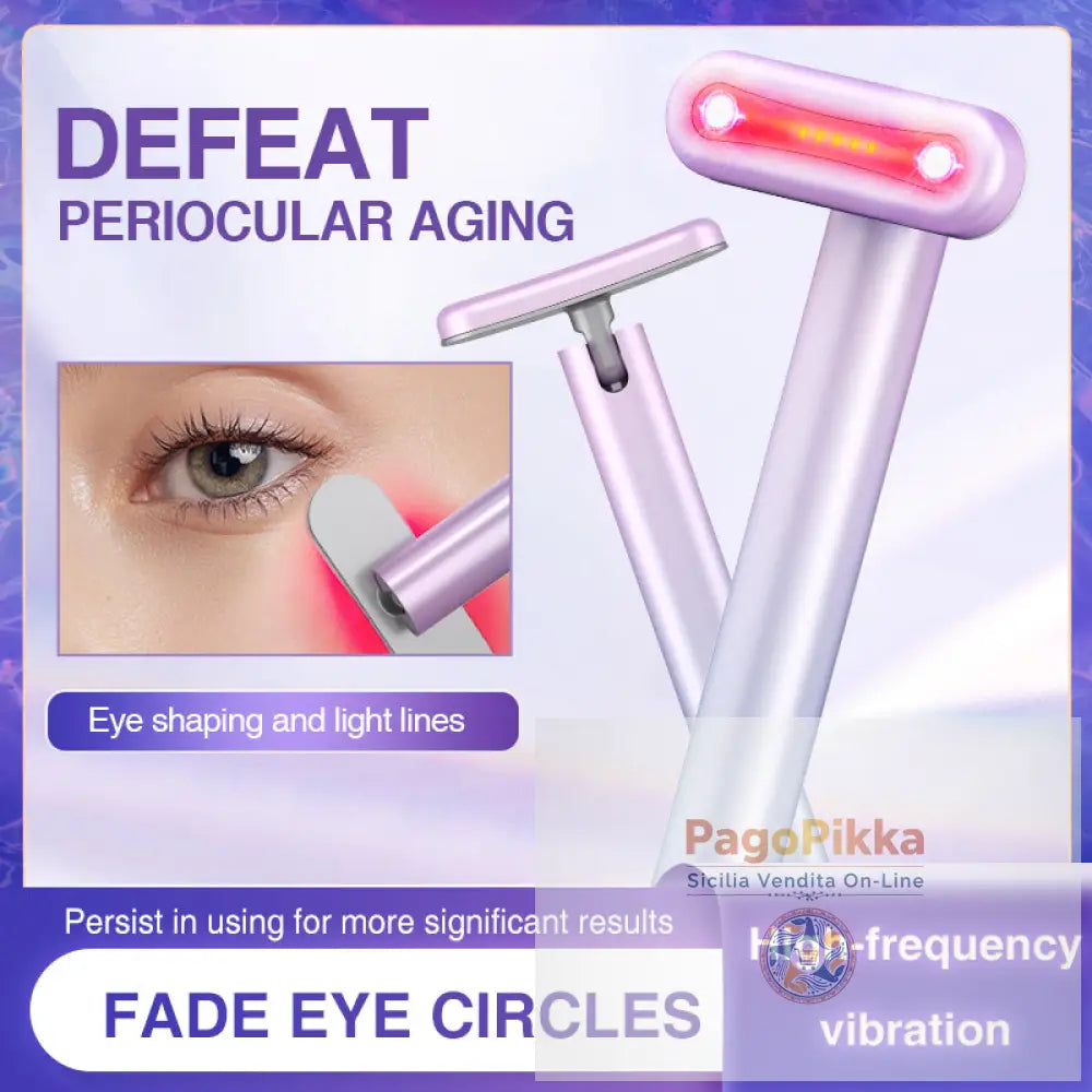 Massaggiatore elettronico oculare ricaricabile portatile con microcorrente sollevare in sicurezza le borse